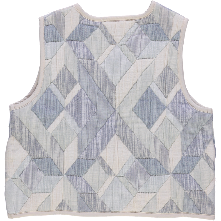 Poudre Organic Cercis Vest - Arona Blue Patchwork