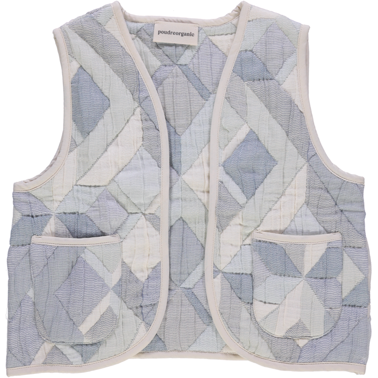 Poudre Organic Cercis Vest - Arona Blue Patchwork