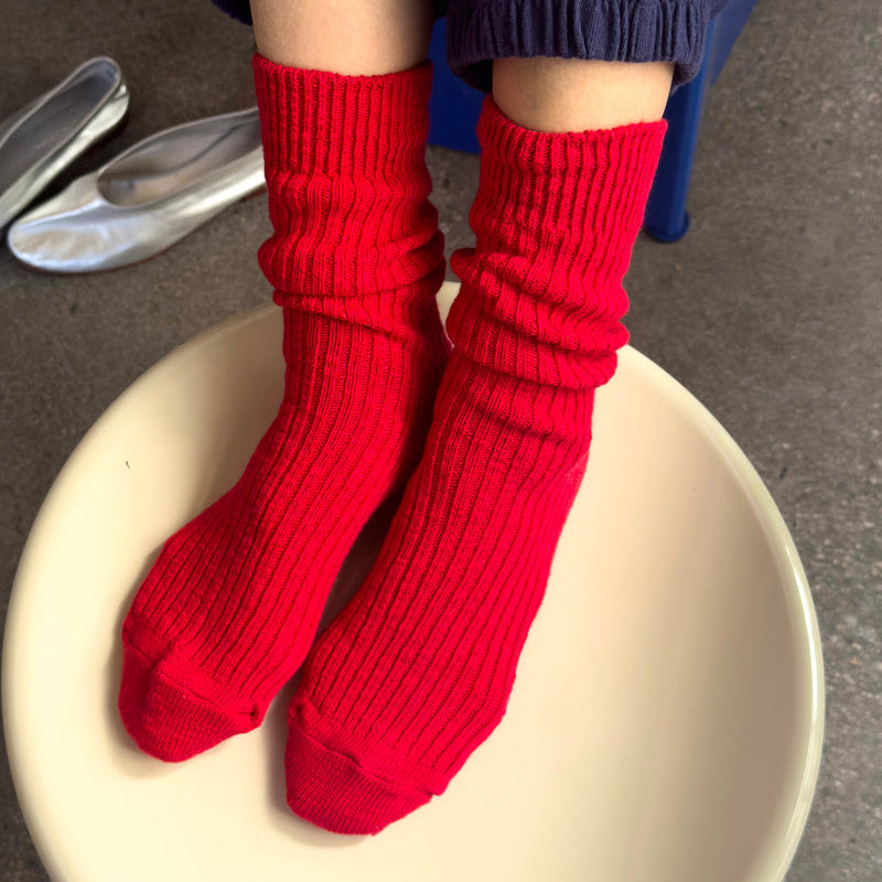 Le Bon Shoppe Women's Cottage Socks - Chili