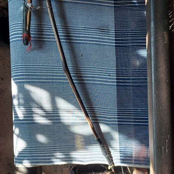 Cotton Conscious Organic Quilted Kimono Jacket - Blue Stripe