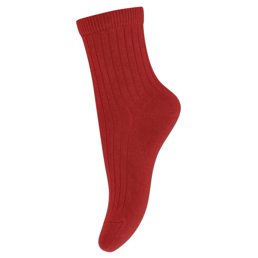 MP Denmark Cotton Rib Socks - Tomato