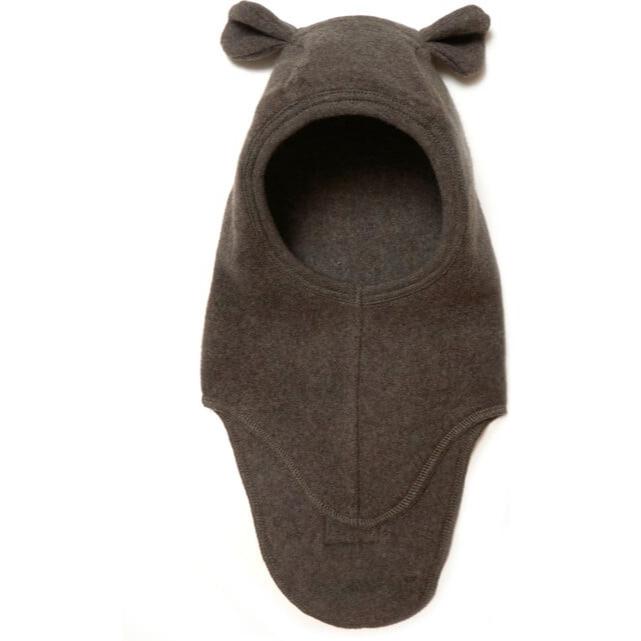 Huttelihut Bear Balaclava Cotton Fleece - Brown Melange