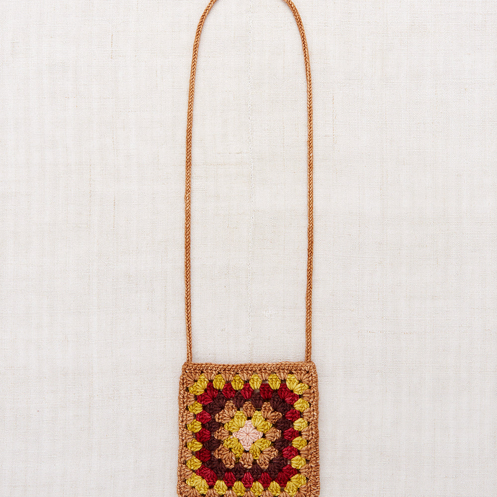 Crochet Big Square Bag - Rose Gold