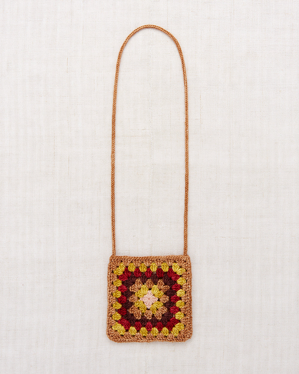 Crochet Big Square Bag - Rose Gold