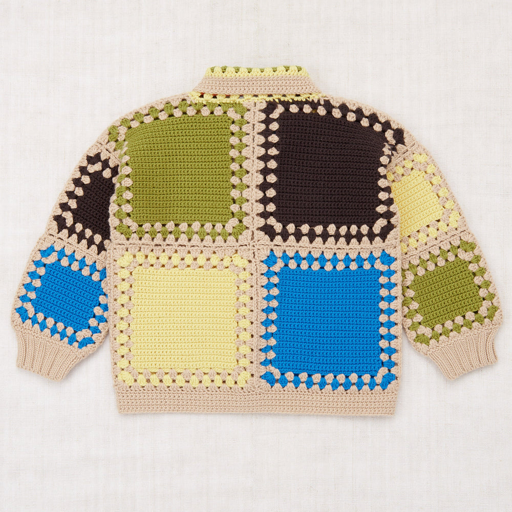 Misha & Puff Cross Stitch Crochet Cardigan Jacket - Patina