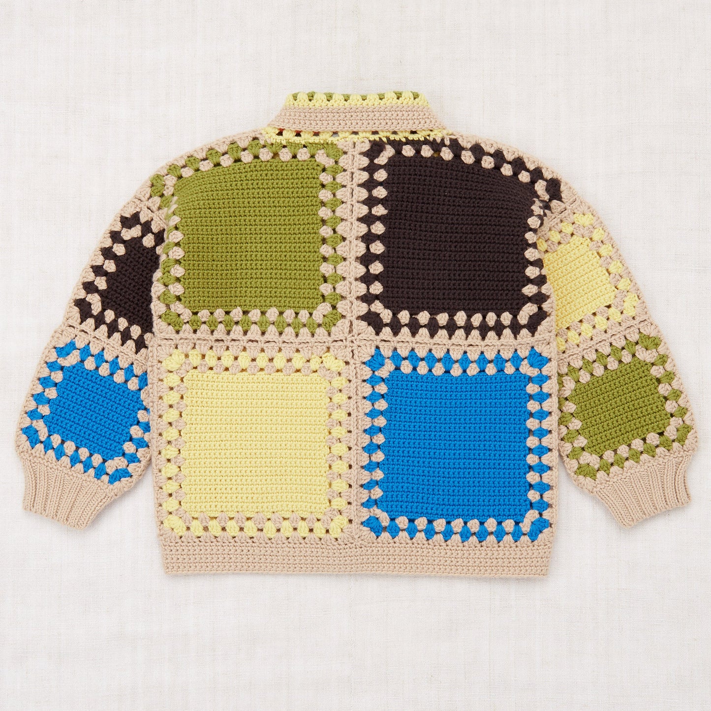Misha & Puff Cross Stitch Crochet Cardigan Jacket - Patina