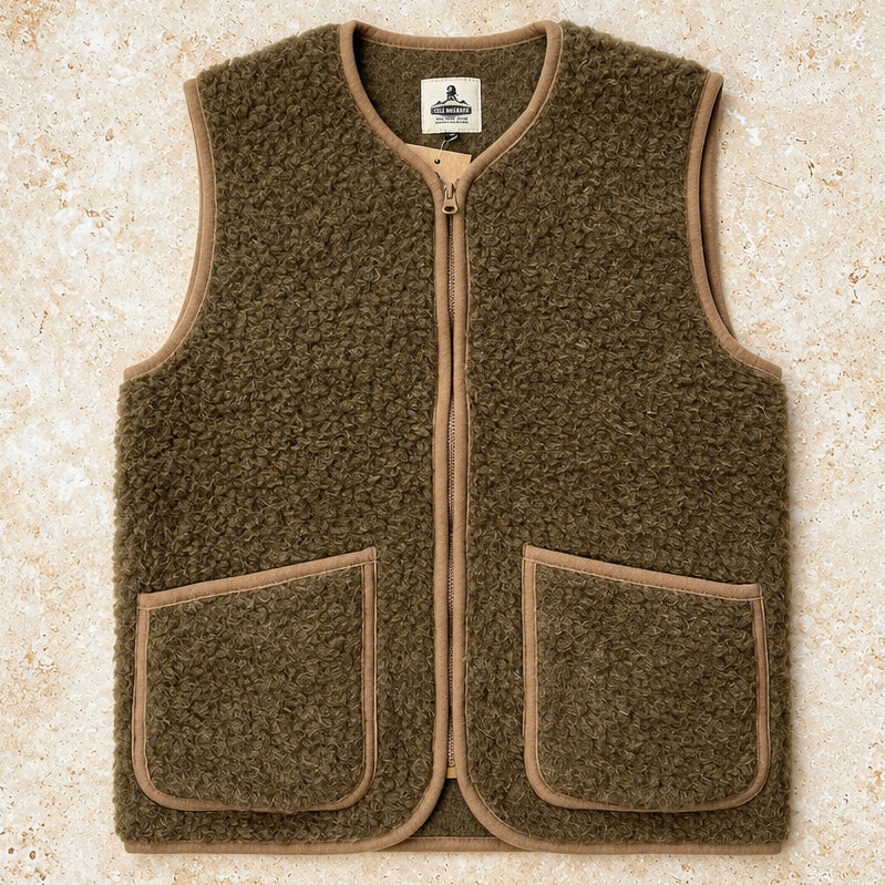 Coldbreaker Adult Pepitko Wool Gilet - Bark | SMALL-FOLK