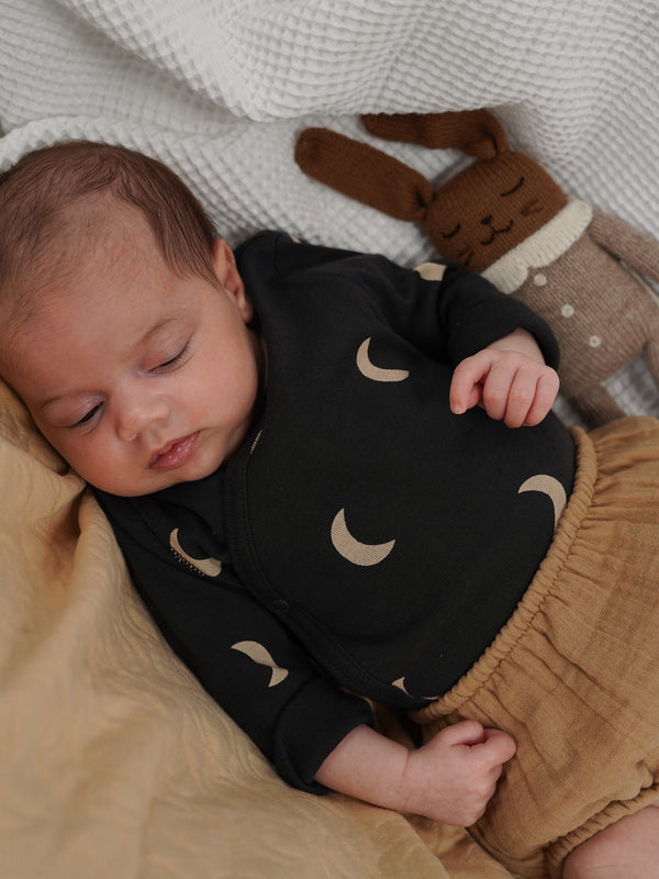 Organic Zoo Charcoal Midnight Wrap Bodysuit