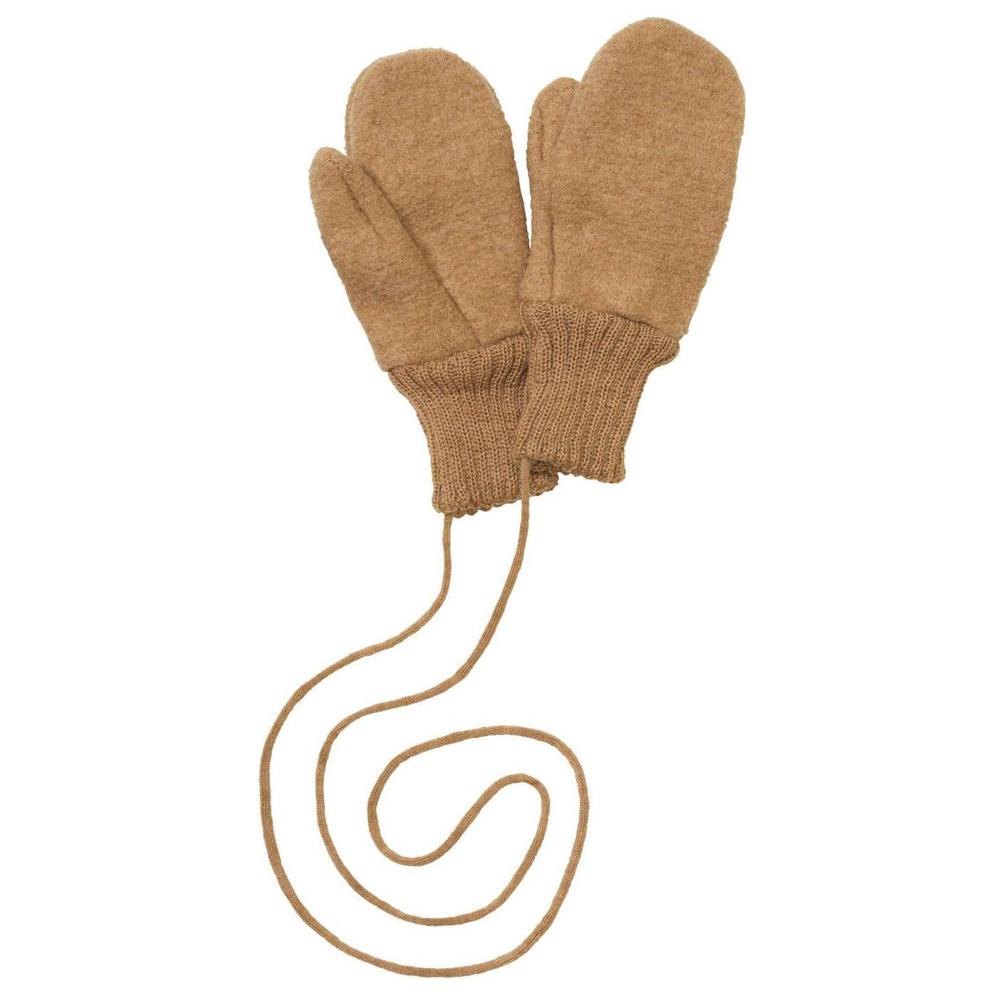 Disana Organic Boiled Merino Wool Mittens - Caramel