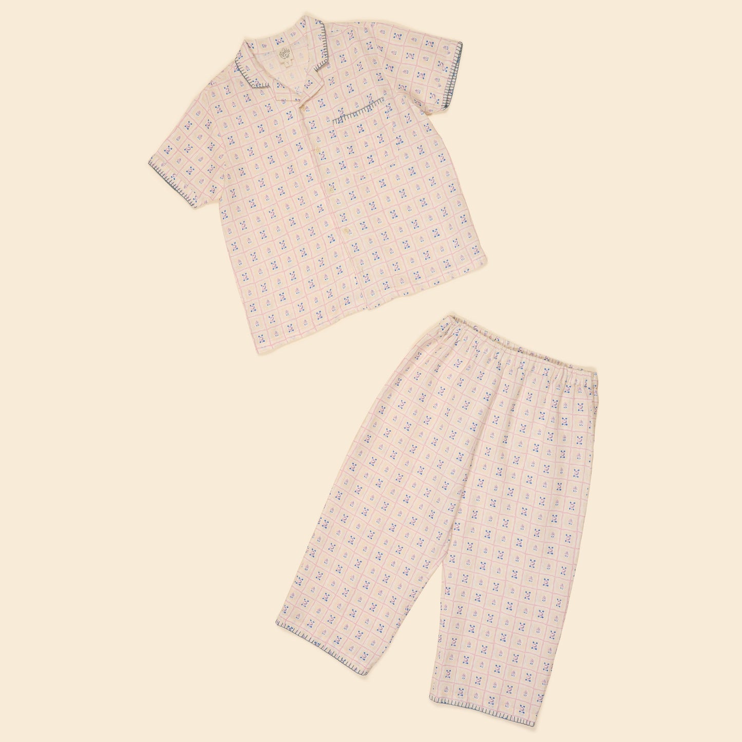 Apolina Donny Print Trouser Set - Rosepanel Cream | SMALL-FOLK