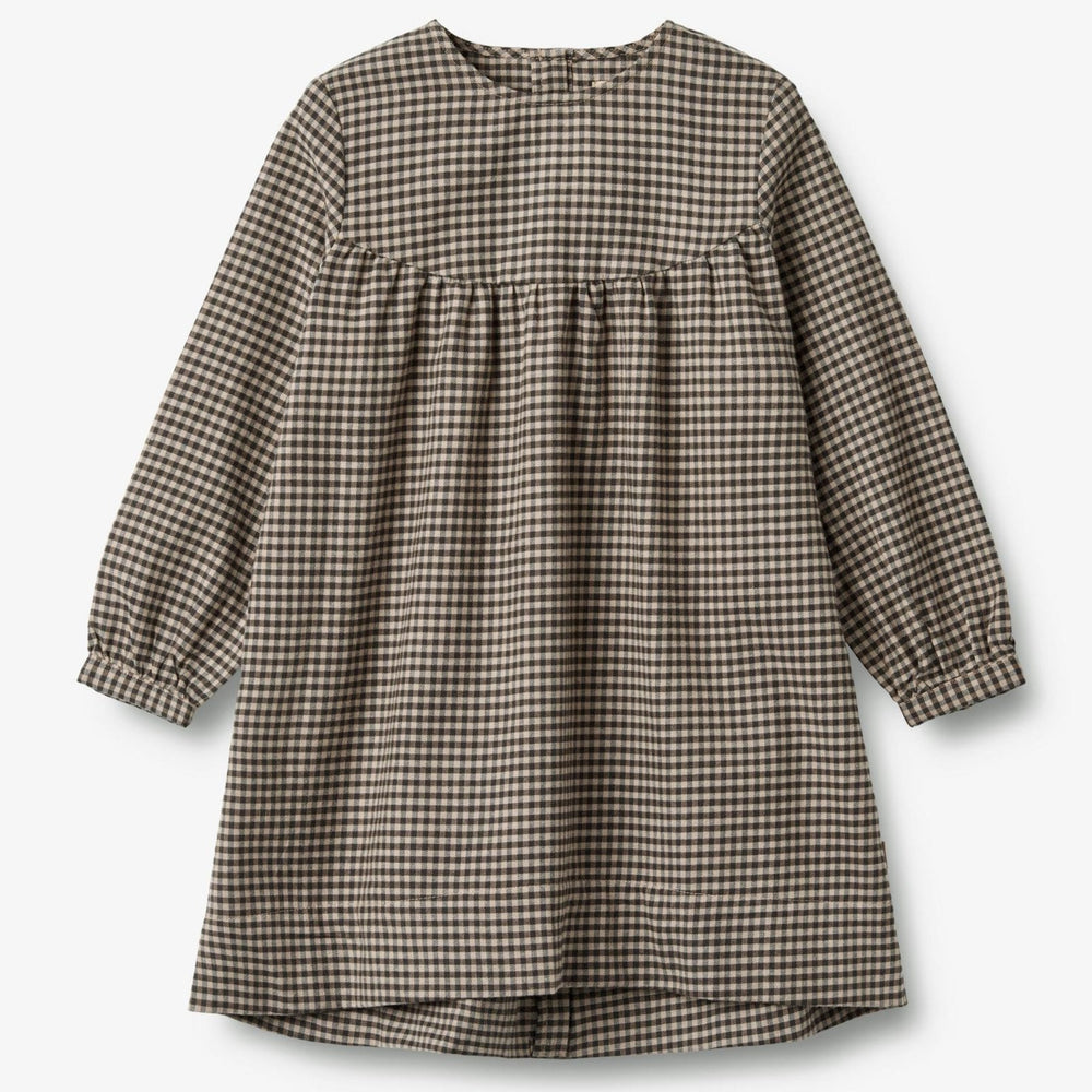 Wheat Clothing Dress L/S Fenja - Raven Check