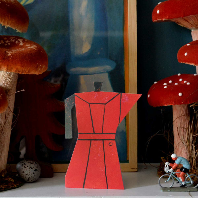Mortlake Papers Coffee Pot Shaped Greeting Card