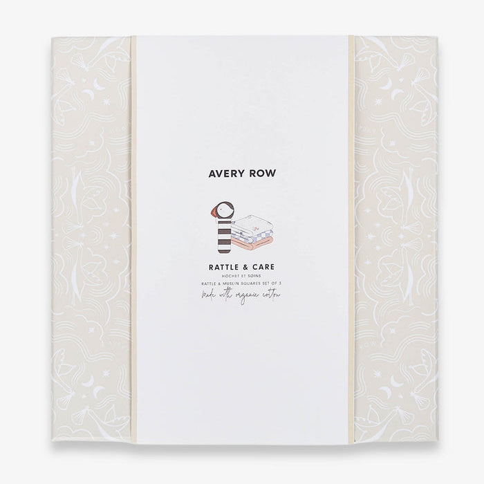 Avery Row Rattle & Care New Baby Gift Set - Coastline