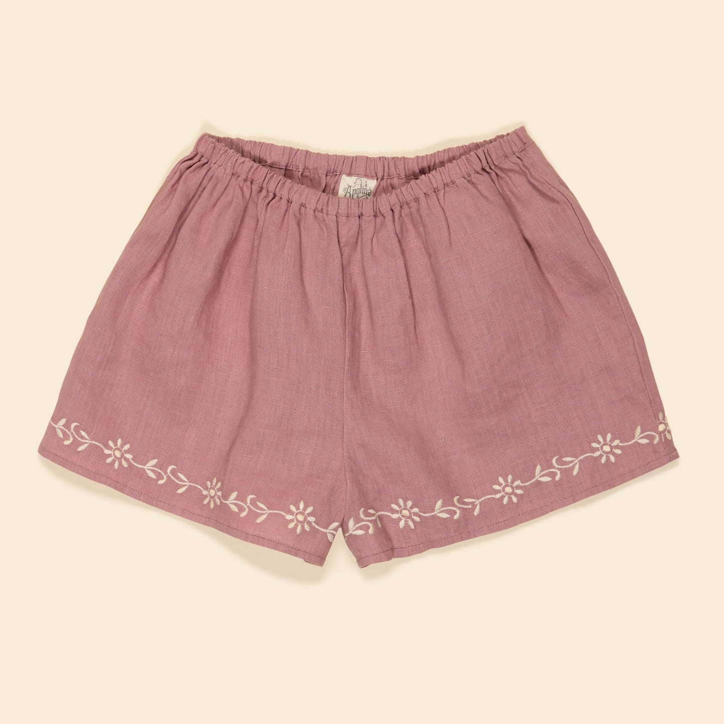 Apolina Emer Embroidered Shorts - Mauve | SMALL-FOLK