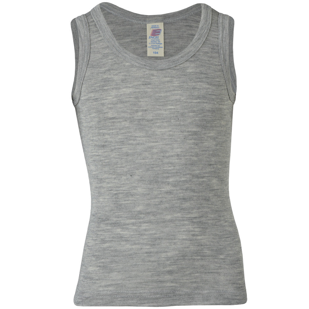 Engel Natur Wool/Silk Simple Sleeveless Vest - Light Grey Melange