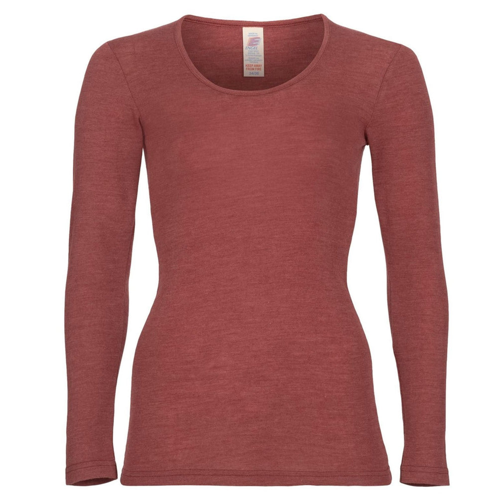 Engel Natur Women's Merino Wool/Silk Long Sleeve Top - Copper