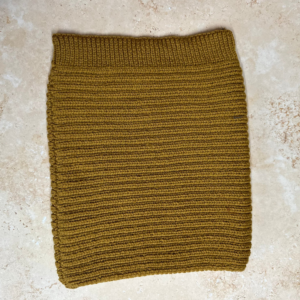 
                      
                        SMALL FOLK Handknits Women's Hand Knitted Ribbed Snood - Old Gold
                      
                    