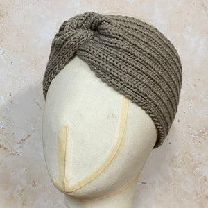 SMALL FOLK Handknits Women's Hand Knitted Ribbed Headband - Fossil
