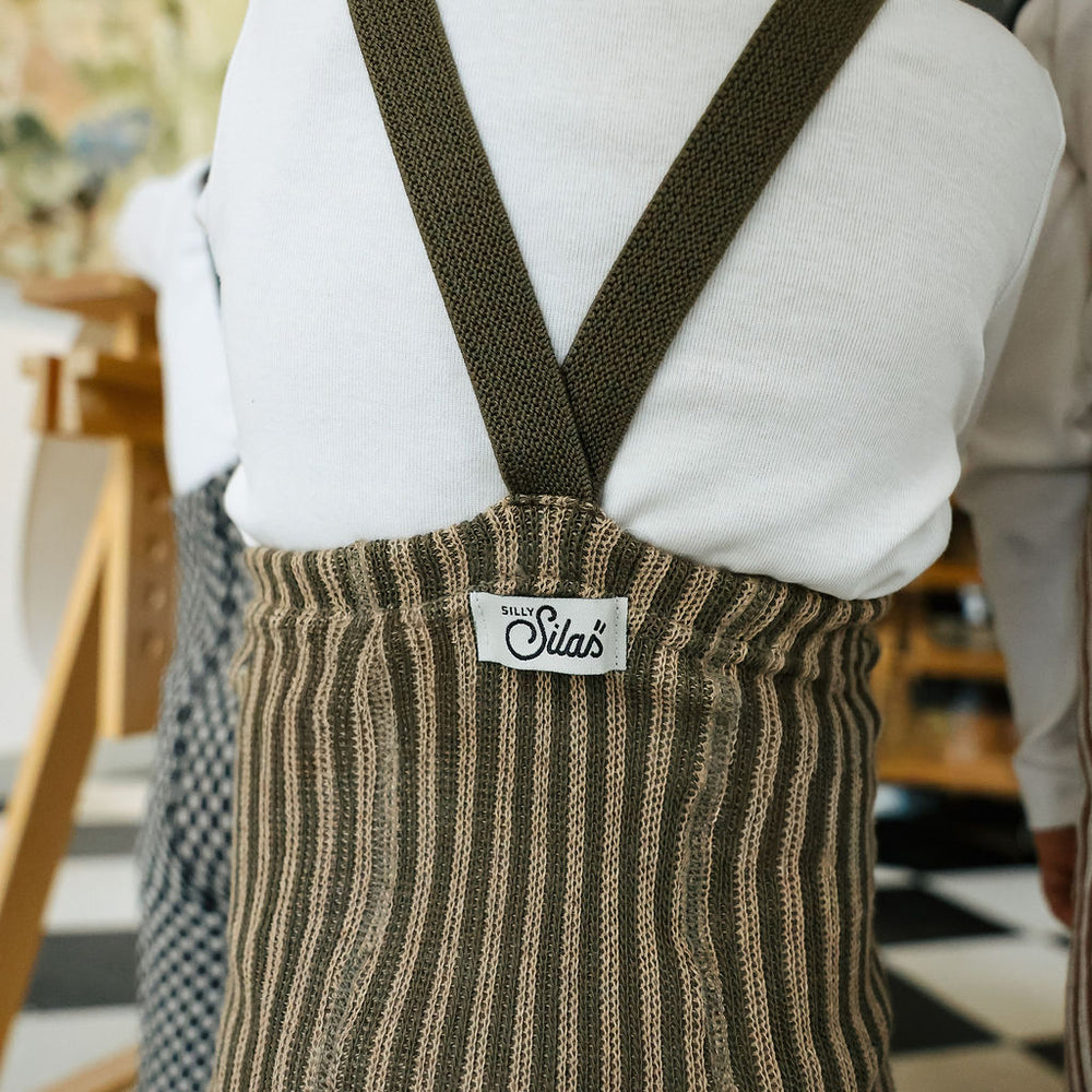 
                  
                    Silly Silas Tights With Braces - Seaweed Brown x Peanut Striped
                  
                