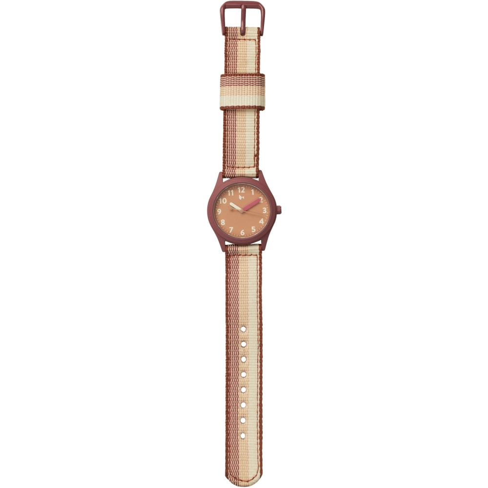 Fabelab Kids Watch - Stripes - Clay