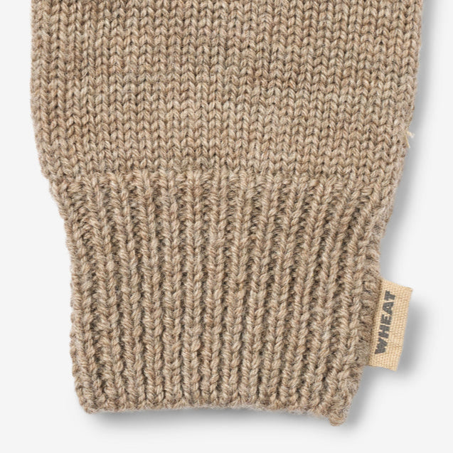 Wheat Clothing Bobbe Merino Wool Gloves - Grey Camel Melange