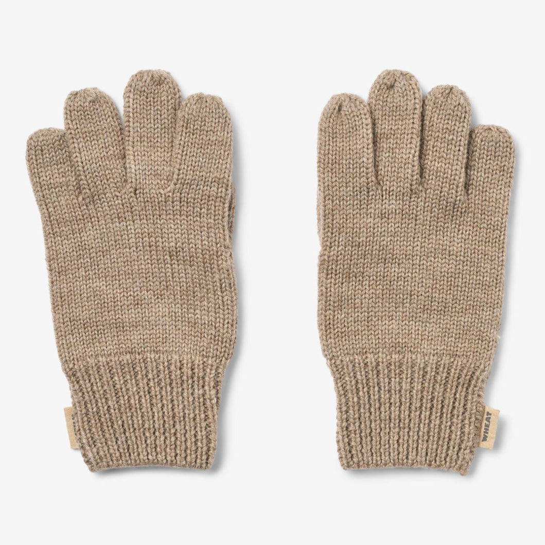 Wheat Clothing Bobbe Merino Wool Gloves - Grey Camel Melange