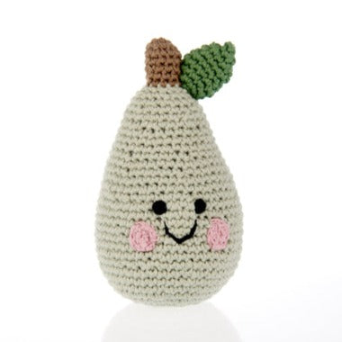 Pebblechild Teal Pear Rattle