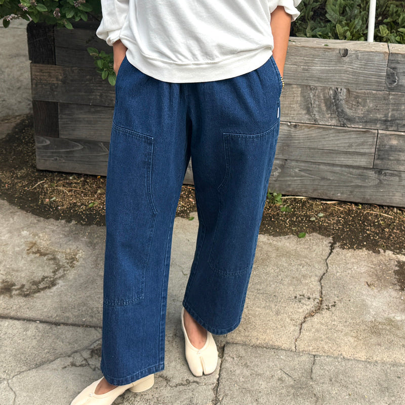 Le Bon Shoppe Women's Gardener's Pants - Blue Denim