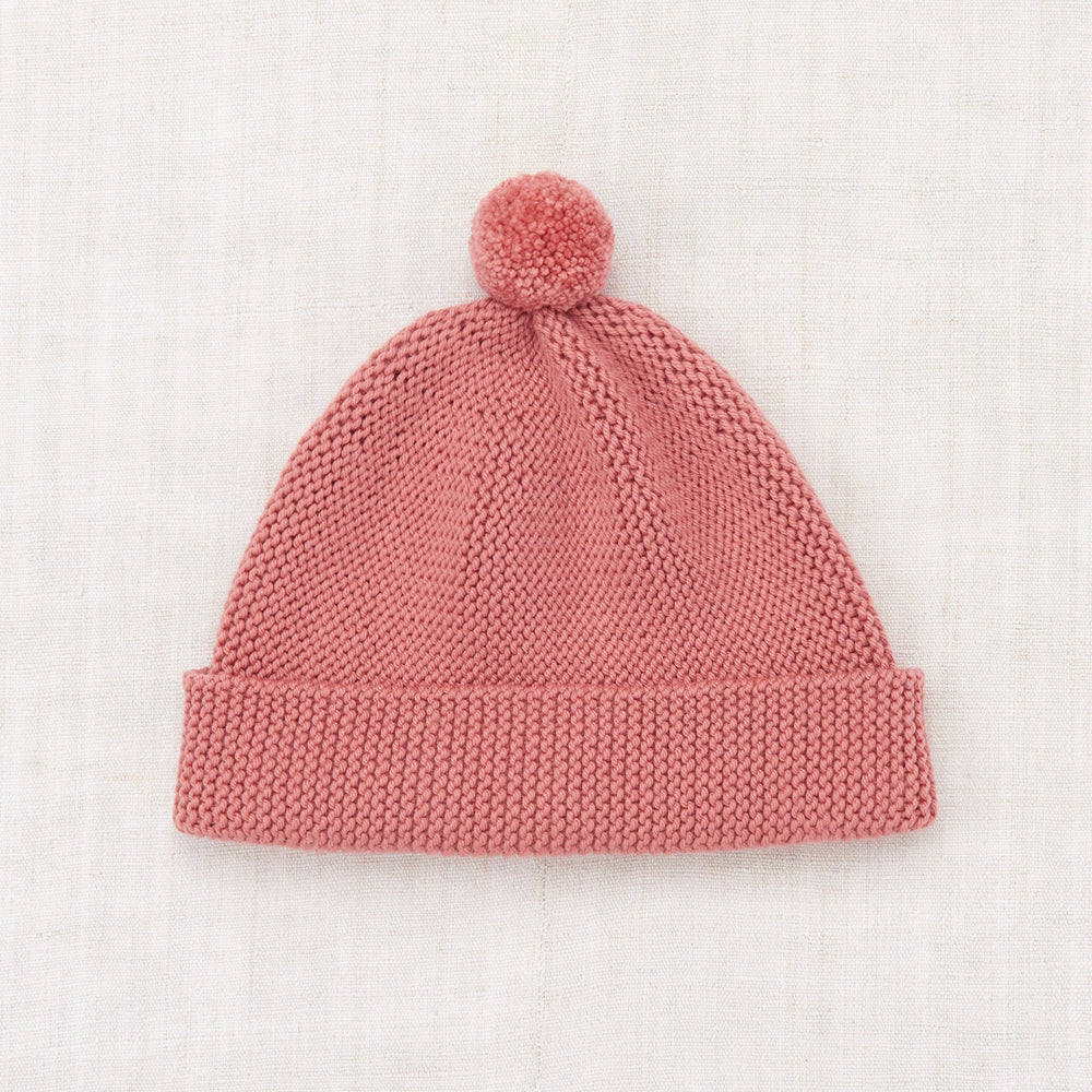 Misha & Puff Garter Hat - Rosewood