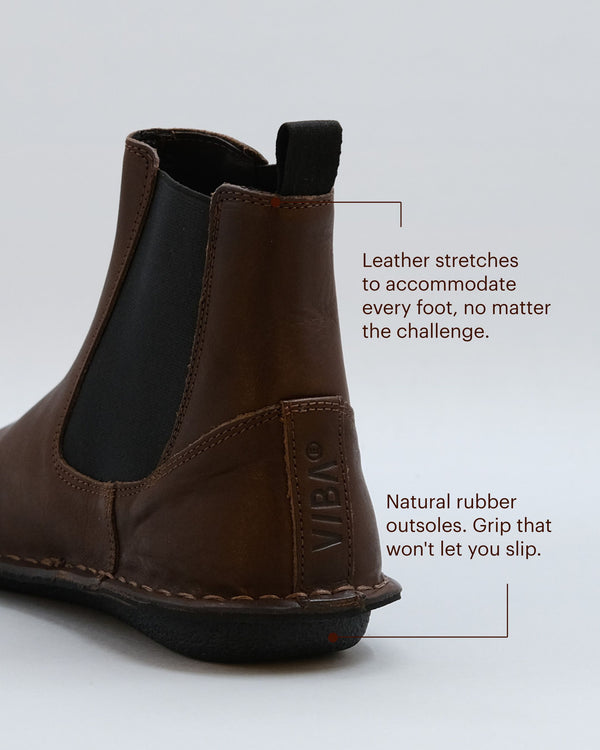 
                  
                    VIBAe Adults HELSINKI Boot Leather - Cocoa Brown
                  
                