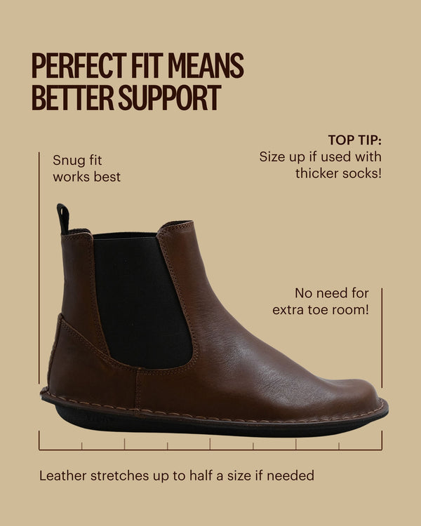 
                  
                    VIBAe Adults HELSINKI Boot Leather - Cocoa Brown
                  
                