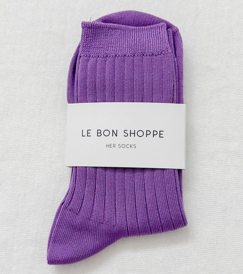 
                      
                        Le Bon Shoppe Women's Her Socks - Violet
                      
                    