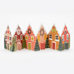 Hadley Paper Goods Christmas Houses Concertina Card