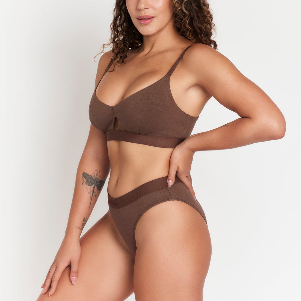 Net Positive Women's Keyhole Bra | Chocolate