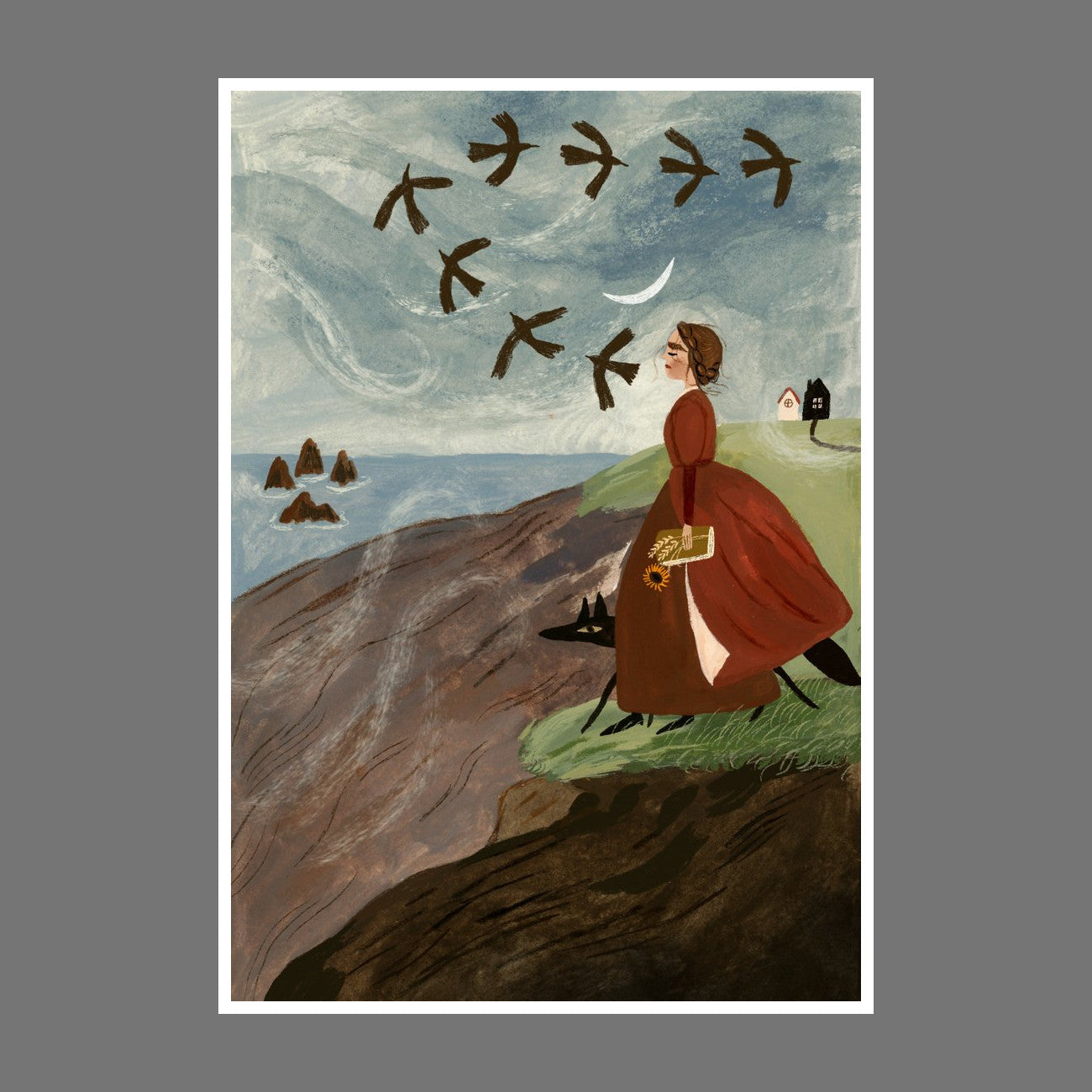 Tijana Lukovic Tijana Draws Hilltop Print 20 x 15cm