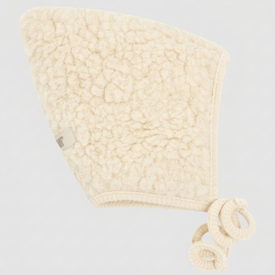 Huttelihut Teddy Wool Bonnet - Cement