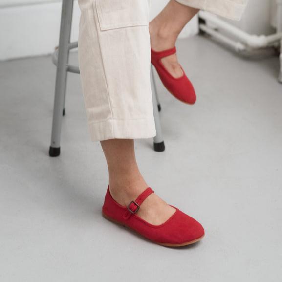 Small Lot Co. Women's Mary Jane Simple Shoe - Red