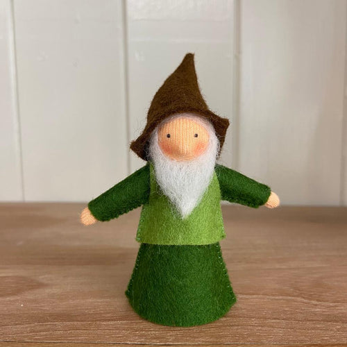Gnome with Long Brown Hat