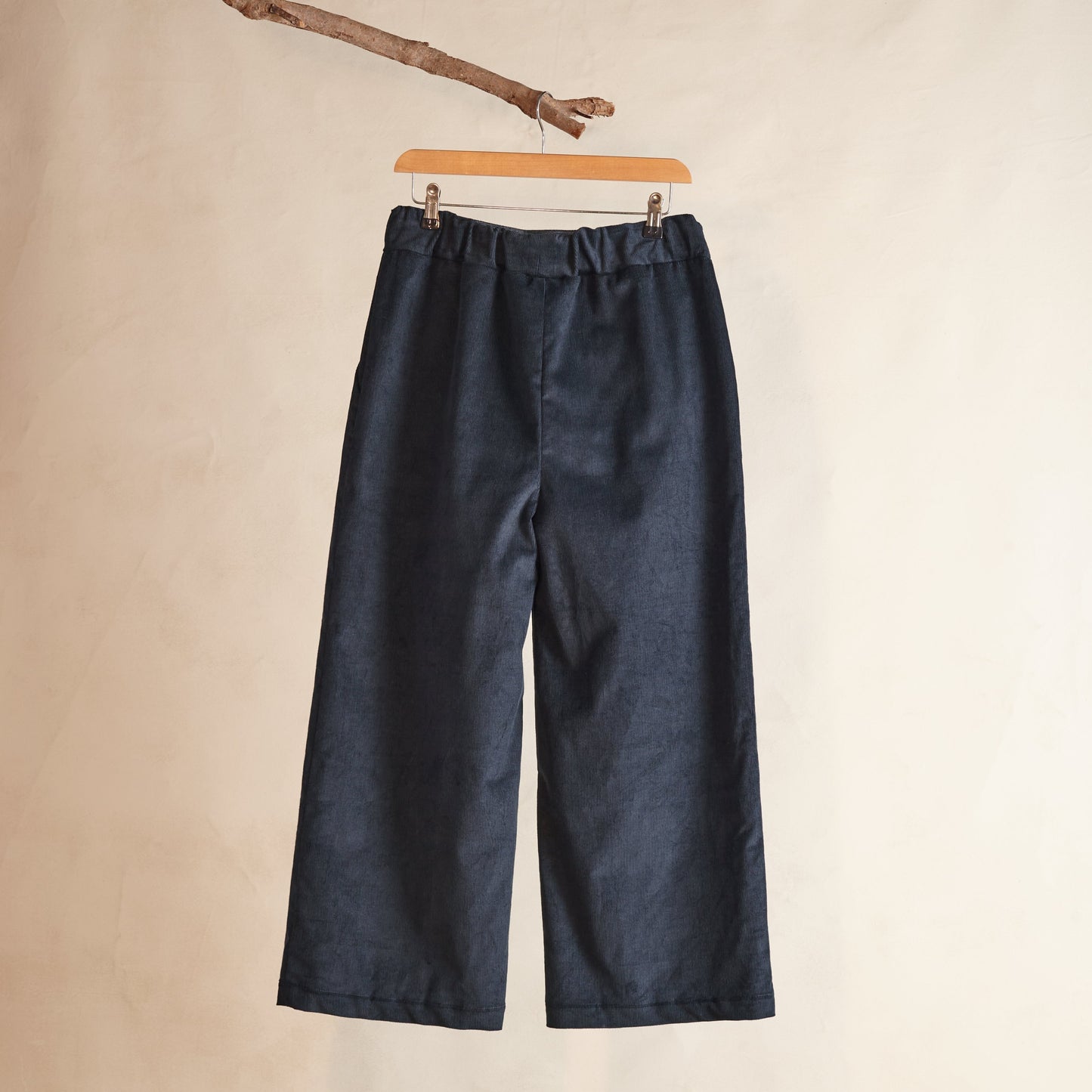 Kaely Russell Women's Drawstring Trousers | Navy Needlecord