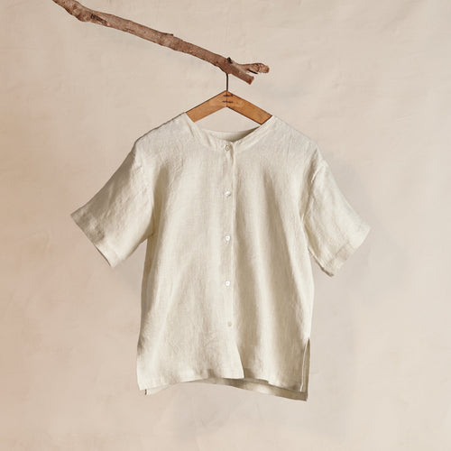 Kaely Russell Women's Button Tee | Natural
