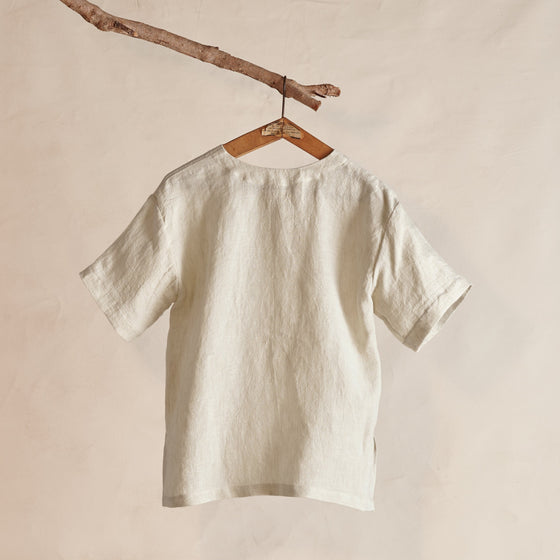 Kaely Russell Women's Button Tee | Natural