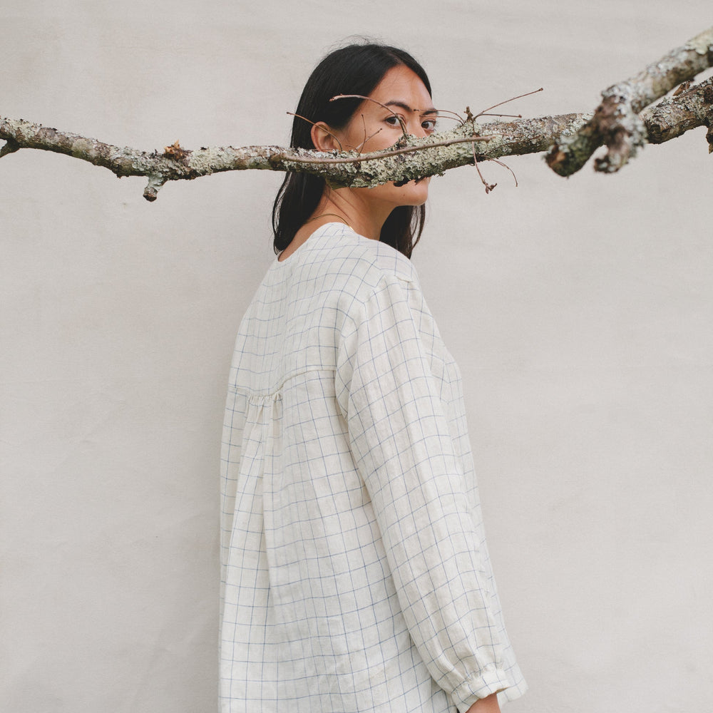 
                  
                    Kaely Russell Gather Shirt | Blue Check
                  
                