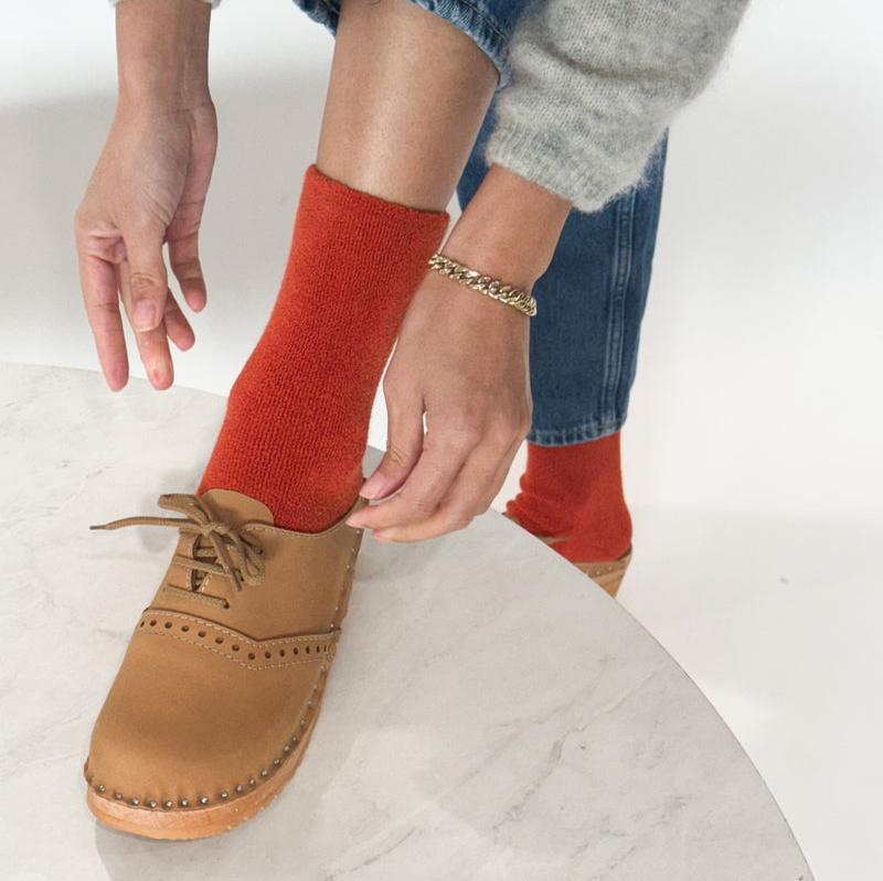 Le Bon Shoppe Women's Cloud Socks - Burnt Orange