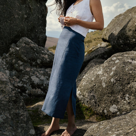Kaely Russell Women's Aster Skirt - Denim Blue