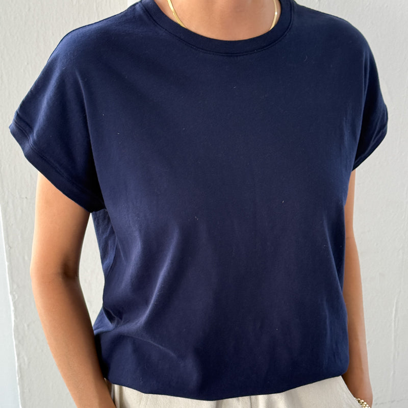 Le Bon Shoppe Women's 'Ease' Tee - Navy