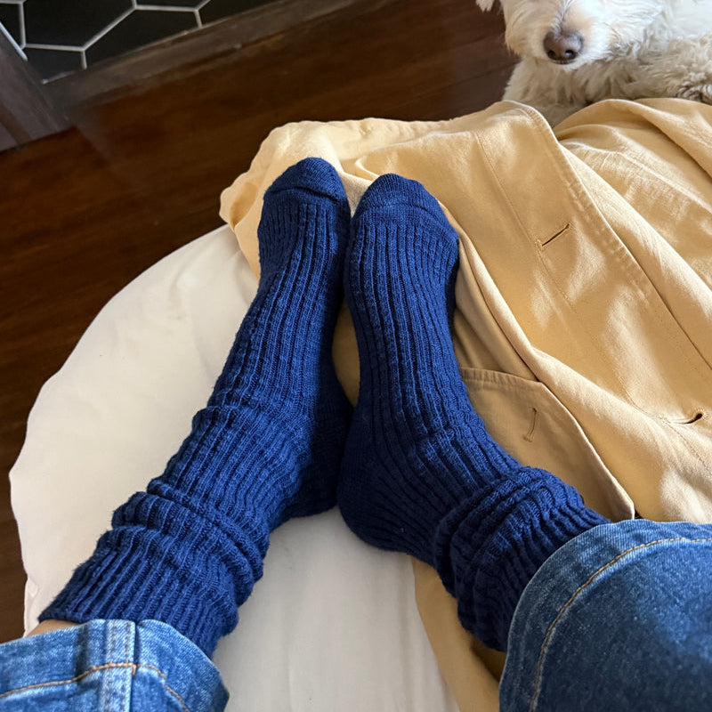 Le Bon Shoppe Women's Cottage Socks - Navy