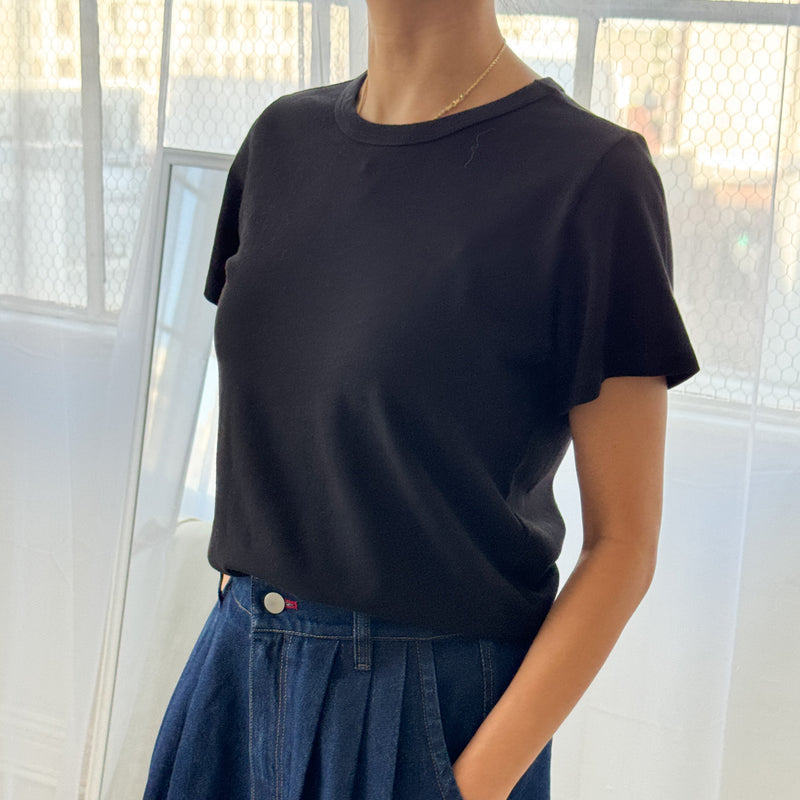 Le Bon Shoppe Women's The Little Boy Tee - Black