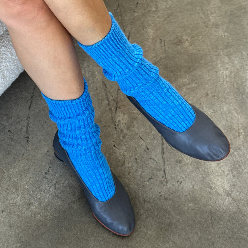Le Bon Shoppe Women's Cottage Socks - Laguna Blue
