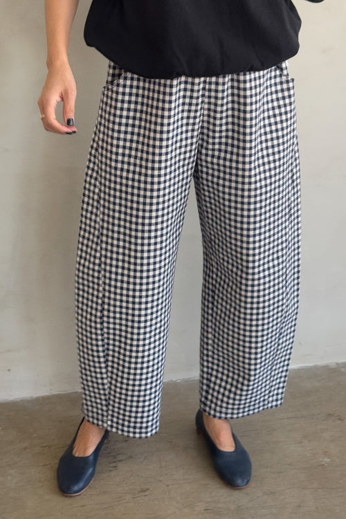 Le Bon Shoppe Women's 'Arc' Pants - Navy Gingham