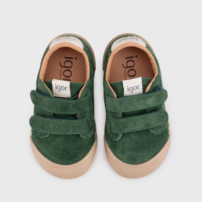 Igor Barefoot Suede Tennis Shoe - Verde